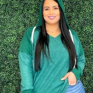 White Birch Hoodie Hunter Green Green 1x New